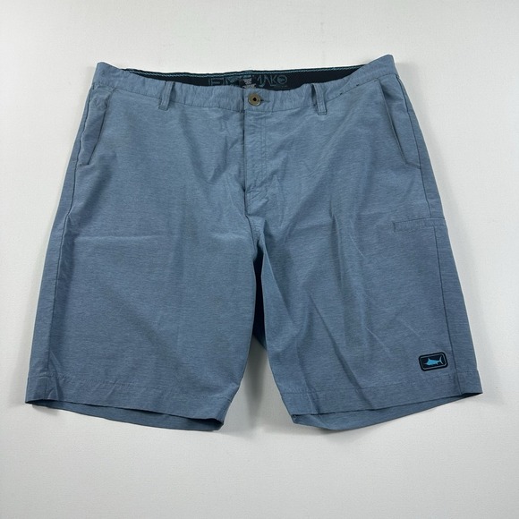 Pelagic Mako Hybrid Shorts Stretch‎ Fishing Pocket Blue Men's Size 40 - Picture 1 of 7